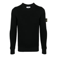 سترة محبوكة من STONE ISLAND باللون الأسود 7915553C2-A0029