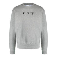 Off-White SS21 Logo Alphabet Printing Round Neck Loose Long Sleeves Version Gray OMBA025S21FLE0050845
