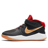(PS) Nike Team Hustle D 9 FlyEase 'أسود أحمر ذهبي' BV2951-003