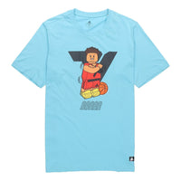 تي شيرت رجالي adidas x LEGO Crossover Dame Ss Trey Young Funny Blocks Printing Basketball Sports T-Shirt بأكمام قصيرة أزرق سماوي GU2717