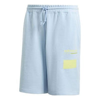 adidas originals Short Athleisure Casual Sports Breathable Knit Cozy Loose Shorts Blue DV1942