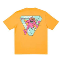قميص PALACE x M-Zone Crossover Small Tri-Ferg Pattern Cartoon بأكمام قصيرة للجنسين باللون البرتقالي P20TS217