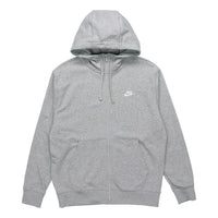 Men's Nike Basic Chest logo Hooded Zipper Gray BV2649-063