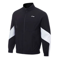Li-Ning Logo Color Block Training Waterproof Jacket 'Black White' AFDT385-6