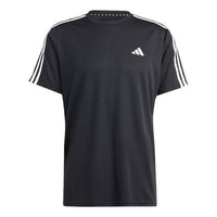 تيشيرت تدريب adidas Essentials 3-Stripes، مقاسات آسيا، أسود، IB8150