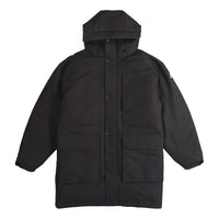 جاكيت adidas Outdoor Sports مقاوم للرياح ودافئ بغطاء رأس للرجال باللون الأسود GN9835