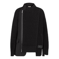 Men's DIOR x Sacai Crossover FW21 Knit Jacket Black 213M439AT453-C989