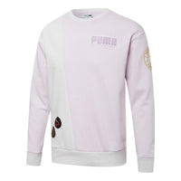 PUMA Mix Badge Long Crew Sweater 'Purple' 537008-17