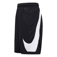 شورت رياضي لكرة السلة Nike Dri-FIT كبير مطبوع عليه شعار، أسود DH6764-013