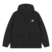 New Balance Logo Puffer Down Jacket Asia Sizing 'Black' AMJ23340-BK