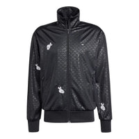 adidas Mickey Mouse x Originals Monogram Embroidered Firebird Track Top Asia Sizing 'Black' IY2264