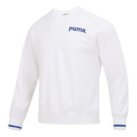 سترة PUMA Team Crew Tr Logo بأكمام طويلة "أبيض" 620614-02