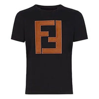 تيشيرتات FENDI SS21 برقبة دائرية وأكمام قصيرة ونقشة شعار "أسود" FY0894A2BNF0QA1