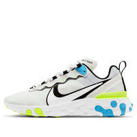 حذاء Nike React Element 55 'White Blue Fury Volt' CZ8652-104