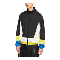 جاكيت كرة السلة الرياضي Nike Throwback Colorblock Woven باللون الأسود CV1932-013