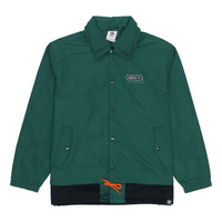Men's adidas originals Mr Windbreaker Double Layer Lapel Polar Fleece logo Sports Jacket Forest Green HG7905