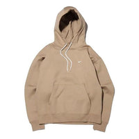 Nike Logo Printing Pattern Drawstring Hooded Long Sleeves Brown DA0316-247