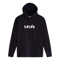 (WMNS) Levi's hooded Logo Printing Hoodie Black 18487-0004