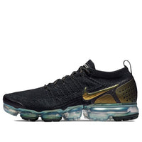 حذاء Nike Air VaporMax Flyknit 2 "أسود ذهبي" 942842-015