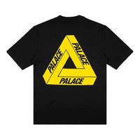 PALACE Tri-To-Help limited Yellow Triangle Short Sleeve Unisex Black P18TS227