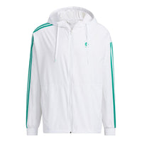 adidas Neo Essentials Windbreaker Jackets 'White Green' IA4963