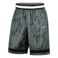 شورت كرة السلة الرياضي Nike Ink Line Design للرجال بحزام خصر مرن باللون الرمادي DD0566-084