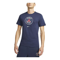 Nike x Paris Saint-Germain Crest Soccer T-Shirt 'Midnight Navy' DJ1315-410