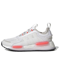 (GS) حذاء adidas NMD_V3 باللون الأبيض والأحمر الشمسي GX2034