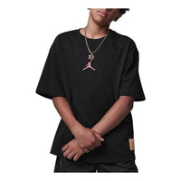 (GS) تيشيرت Air Jordan كبير الحجم "أسود متعدد الألوان" FV2829-010