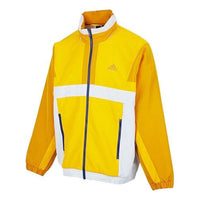 جاكيت adidas Training Series بسحاب وياقة واقفة وأكمام طويلة وشعار أصفر H39327