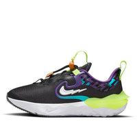(PS) Nike Run Flow Easy On/Off Shoes 'Black Teal Nebula Volt' DZ4489-001