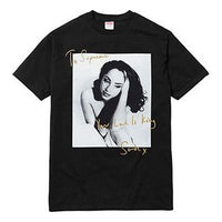 تي شيرت Supreme SS17 Sade أسود مطبوع عليه شخصيات بأكمام قصيرة للجنسين SUP-SS17-08