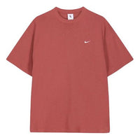 Nike Lab Solo Swoosh Basic Sports Short Sleeve Red DA0321-661