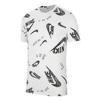 تي شيرت Nike Sportswear بأكمام قصيرة وشعار كامل "أبيض" CU9084-100