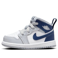 (TD) حذاء Air Jordan 1 Mid 'Wolf Grey Midnight Navy' DQ8425-104