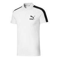 قميص بولو PUMA Iconic T7 "أبيض وأسود" 598250-02