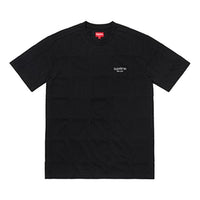 تي شيرت Supreme FW18 Patchwork Pique أسود بأكمام قصيرة للجنسين SUP-FW18-108