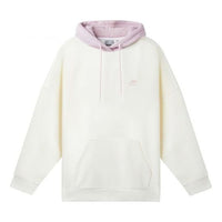 (WMNS) New Balance Contrasting Colors hooded Casual Hoodie White Pink Colorblock NCA3S512-PK