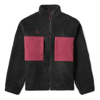 جاكيت Nike ACG Colorblock Athleisure Casual Sports Stay Warm Fleece Stand Collar من الصوف باللون الأسود CT2949-010
