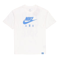 Men's Nike Alphabet Logo Printing Round Neck Cotton Casual Short Sleeve White T-Shirt DQ1017-100