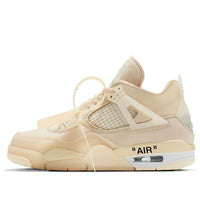 (WMNS) حذاء Air Jordan 4 x Off-White SP 'Sail' CV9388-100