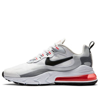 حذاء Nike Air Max 270 React باللون الأبيض القرمزي الأسود CT1280-100