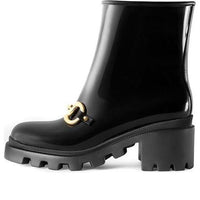 (WMNS) حذاء الكاحل Gucci Horsebit "أسود" 670407-JCCP0-1000