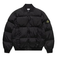 سترة قاذفة قنابل معدنية من STONE ISLAND باللون الأسود 791543232-V0029