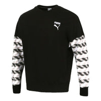 سترة PUMA Kontrast Crew Neck "أسود وأبيض" 531488-51