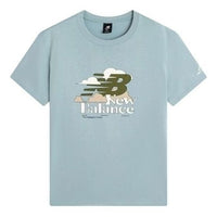 New Balance Logo Print Tee 'Sky Blue Green' AMT22365-HAS