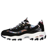 (WMNS) حذاء Skechers D'Lites Leather 'Black Multi' 149264-BKMT