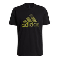 adidas M Extmo Pff T شعار الأبجدية رقبة مستديرة رياضية بأكمام قصيرة أسود GL2399