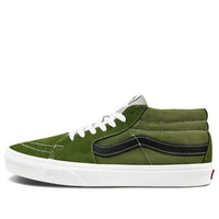 حذاء تزلج Vans Sk8-Mid Low Top للجنسين باللون الأخضر الداكن VN0A3WM3WZ6