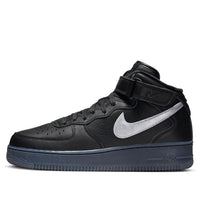 حذاء Nike Air Force 1 Mid Premium "أسود معدني فضي" DX3061-001